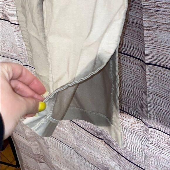 Barbara Lesser Fibers Wide Leg Capri Khaki - Picture 2 of 5